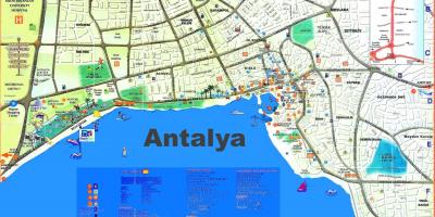 Antalya region tourist map