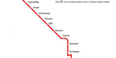 Map of Antalya metro