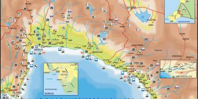 Map of turkey Antalya region
