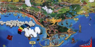 Map of manavgat turkey