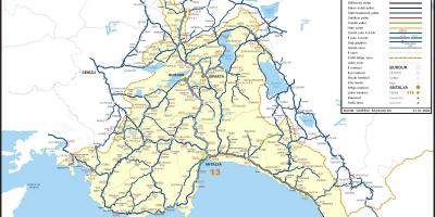 Map of Antalya resorts